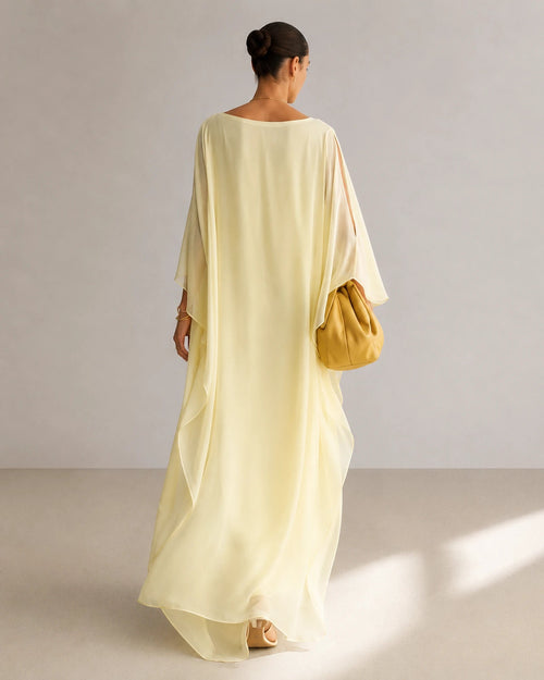 Selma dress in a soft neutral tone